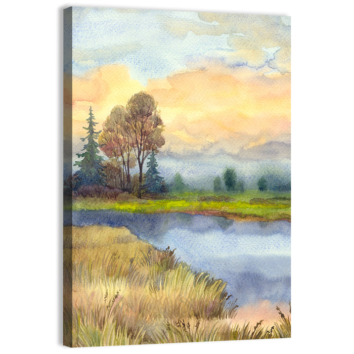 Stillness of the Lake Wall Art as a canvas print