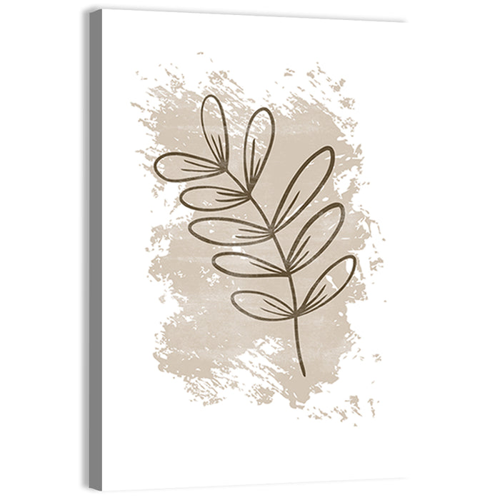 Centered Leaf Study Wall Art as a canvas print