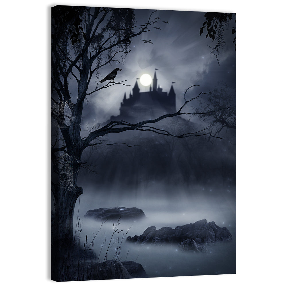 Castle Shadow On A Swamp Wall Art