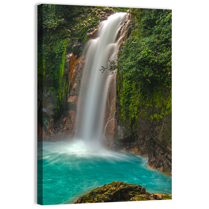 Rio Celeste Waterfall Wall Art as a canvas print