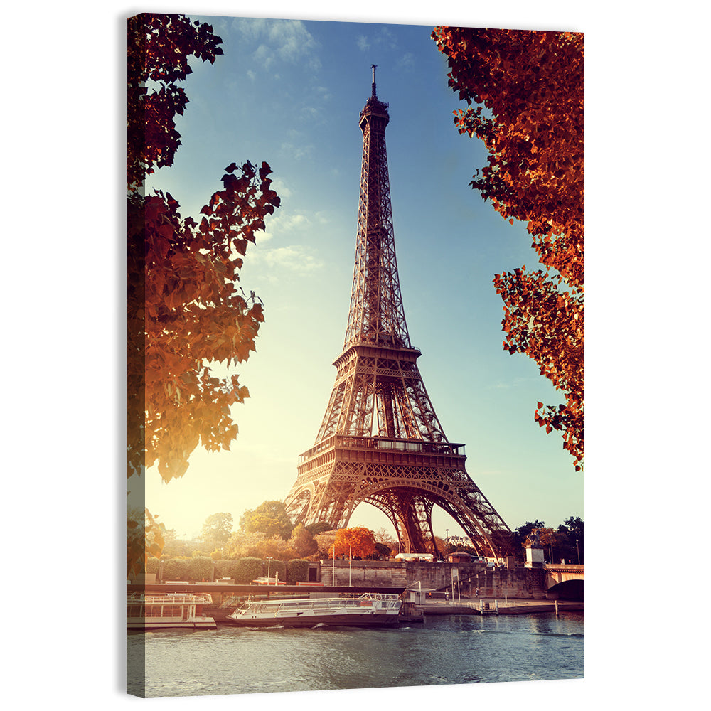 Seine In Paris With Eiffel Tower Wall Art