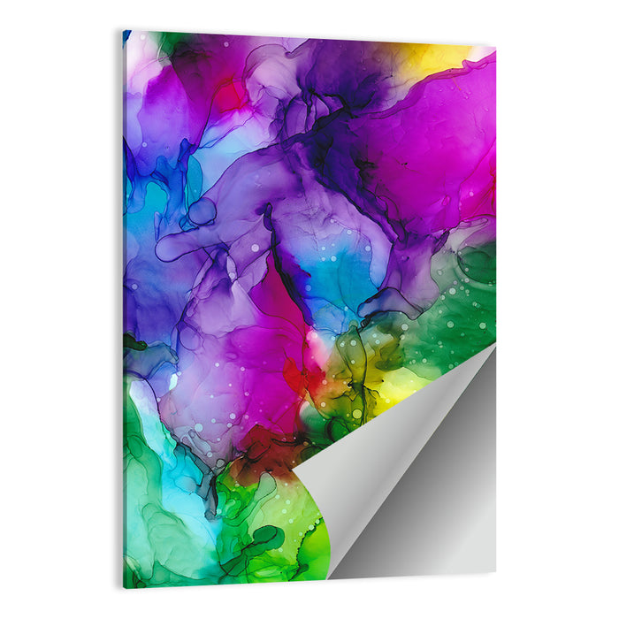 Vibrant Alcohol Ink Swirl Wall Art as a poster print