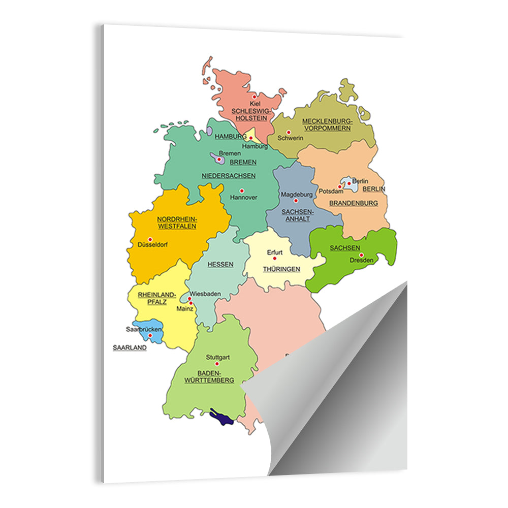 Map Of Germany Wall Art