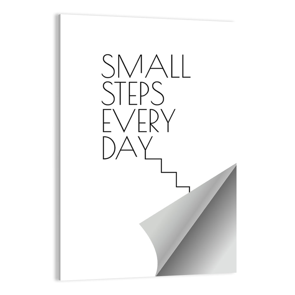 Quote "Small Steps Every Day" Wall Art