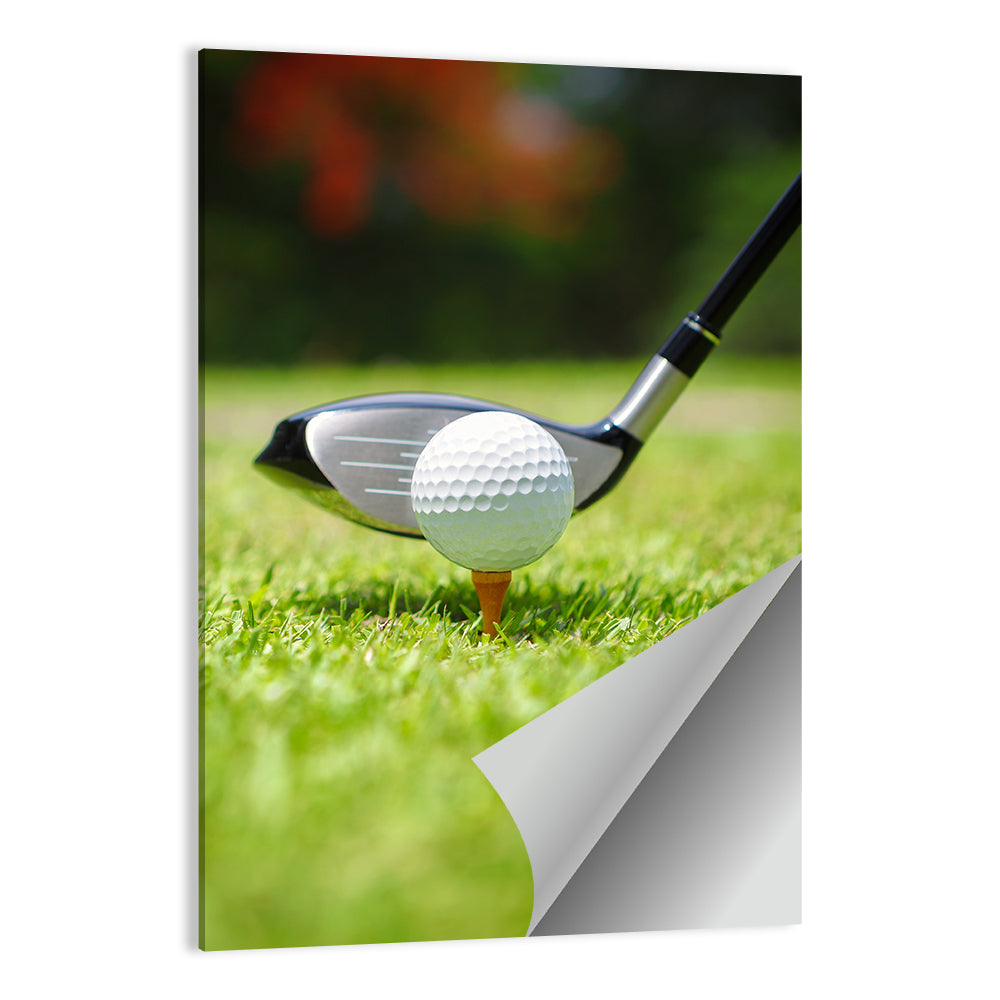 Golf Ball On Tee Wall Art