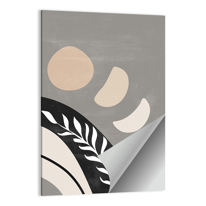 Crescent Moon Botanical Composition Wall Art as a poster print