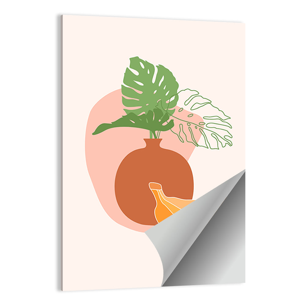 Monstera and Bananas Still Life Wall Art
