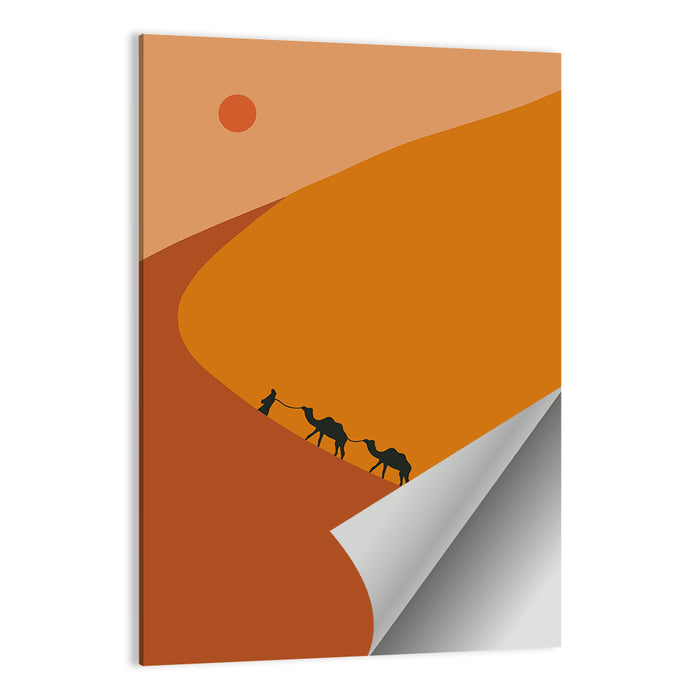 Minimalist Desert Caravan Wall Art as a poster print