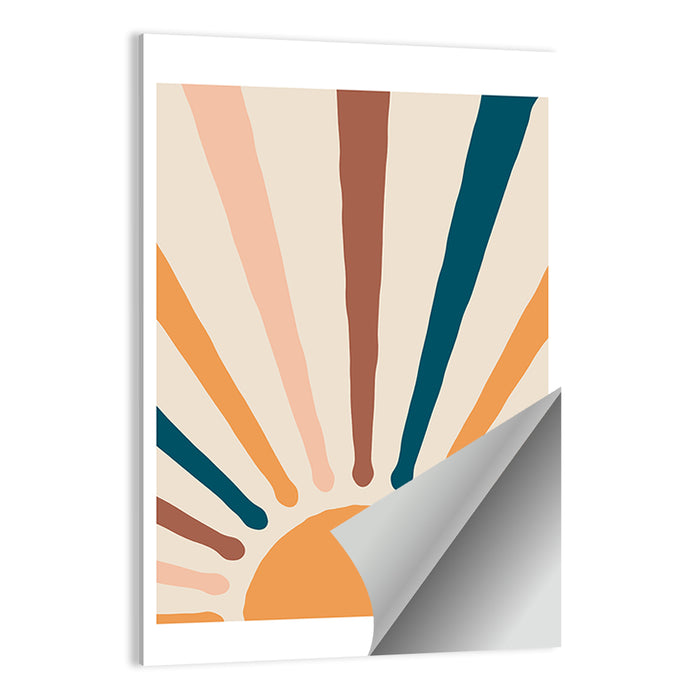 Boho Sunburst Abstract Wall Art as a poster print