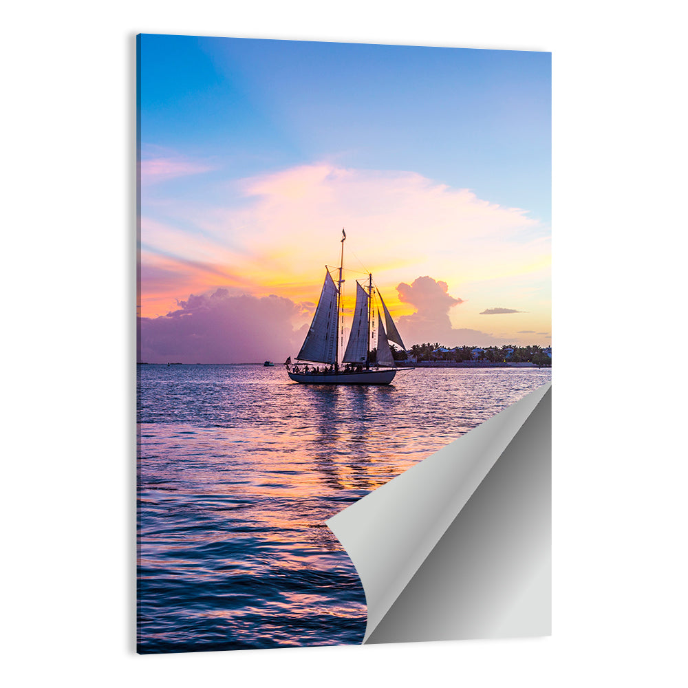 Sailing Boat At Key West Wall Art