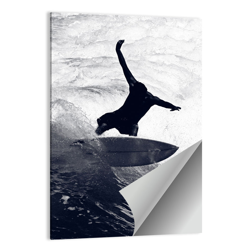 Dog Surfer Riding the Waves Wall Art