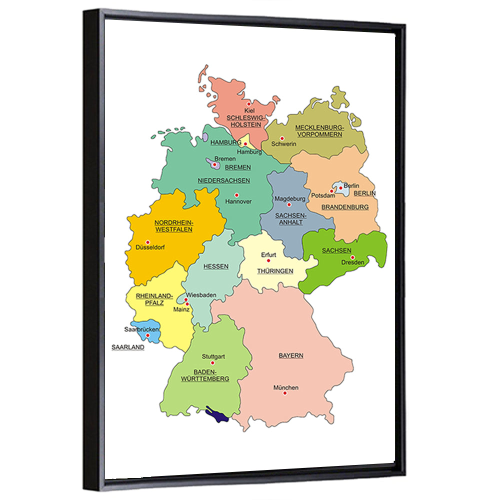 Map Of Germany Wall Art