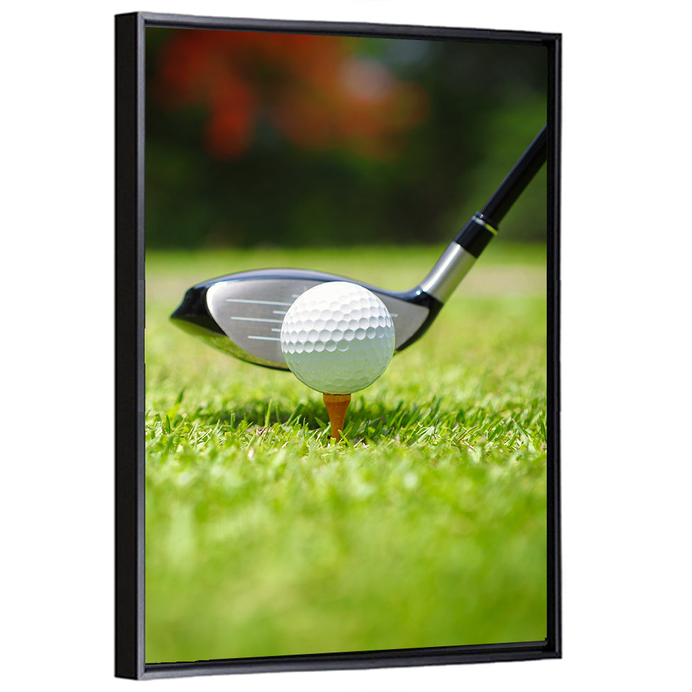 Golf Ball On Tee Wall Art
