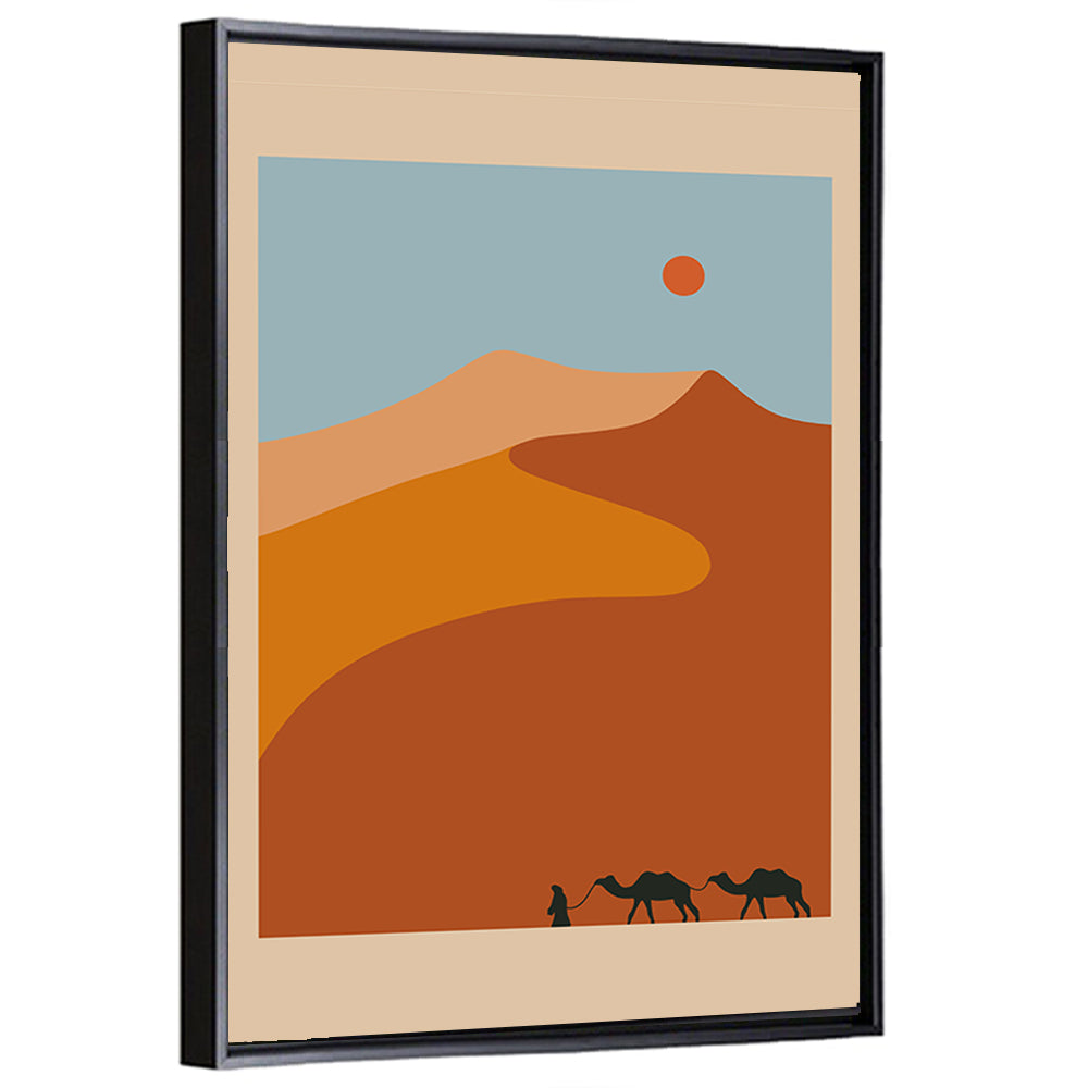 Desert Minimal Ii Wall Art, framed canvas, portrait