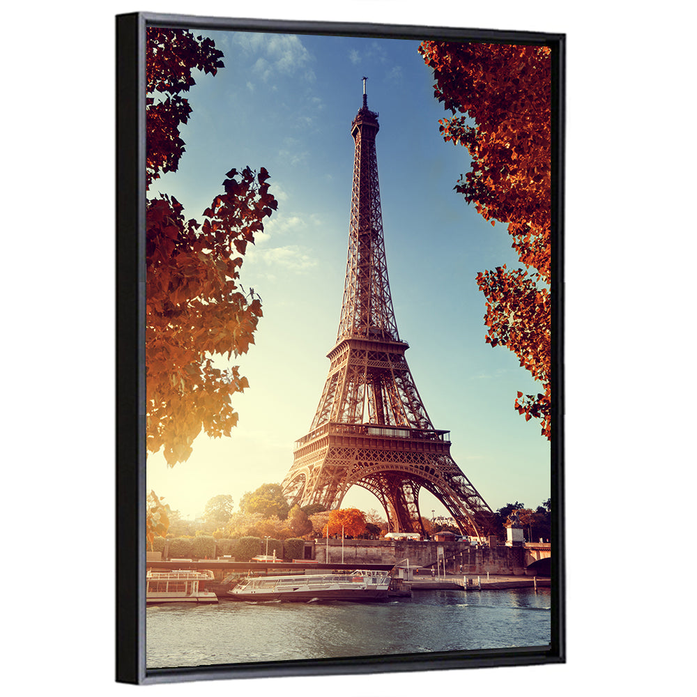 Seine In Paris With Eiffel Tower Wall Art
