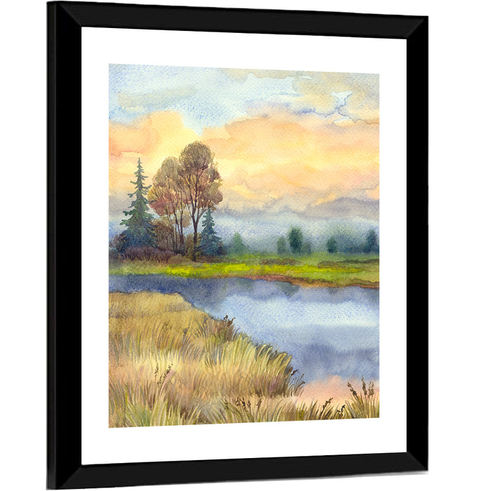 Stillness of the Lake Wall Art as a framed print