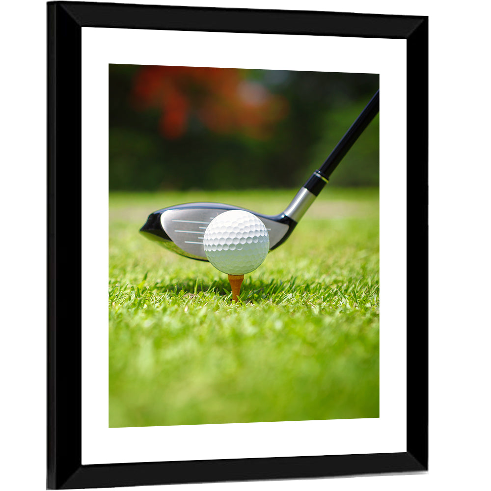 Golf Ball On Tee Wall Art