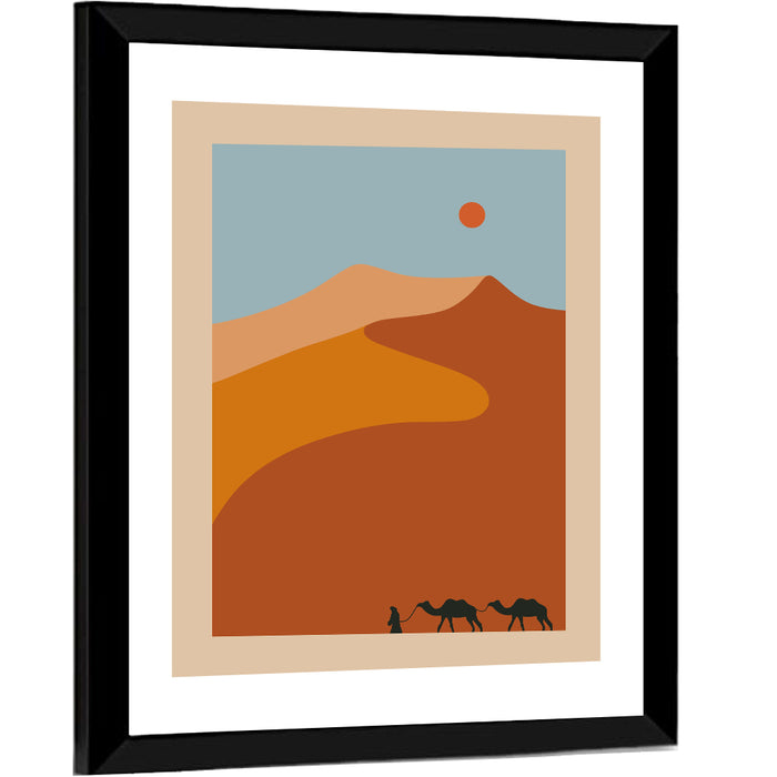 Desert Minimal Ii Wall Art as a framed print