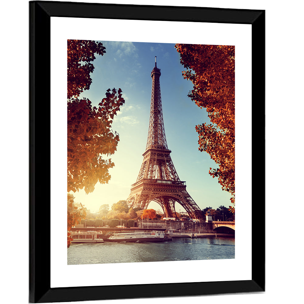 Seine In Paris With Eiffel Tower Wall Art