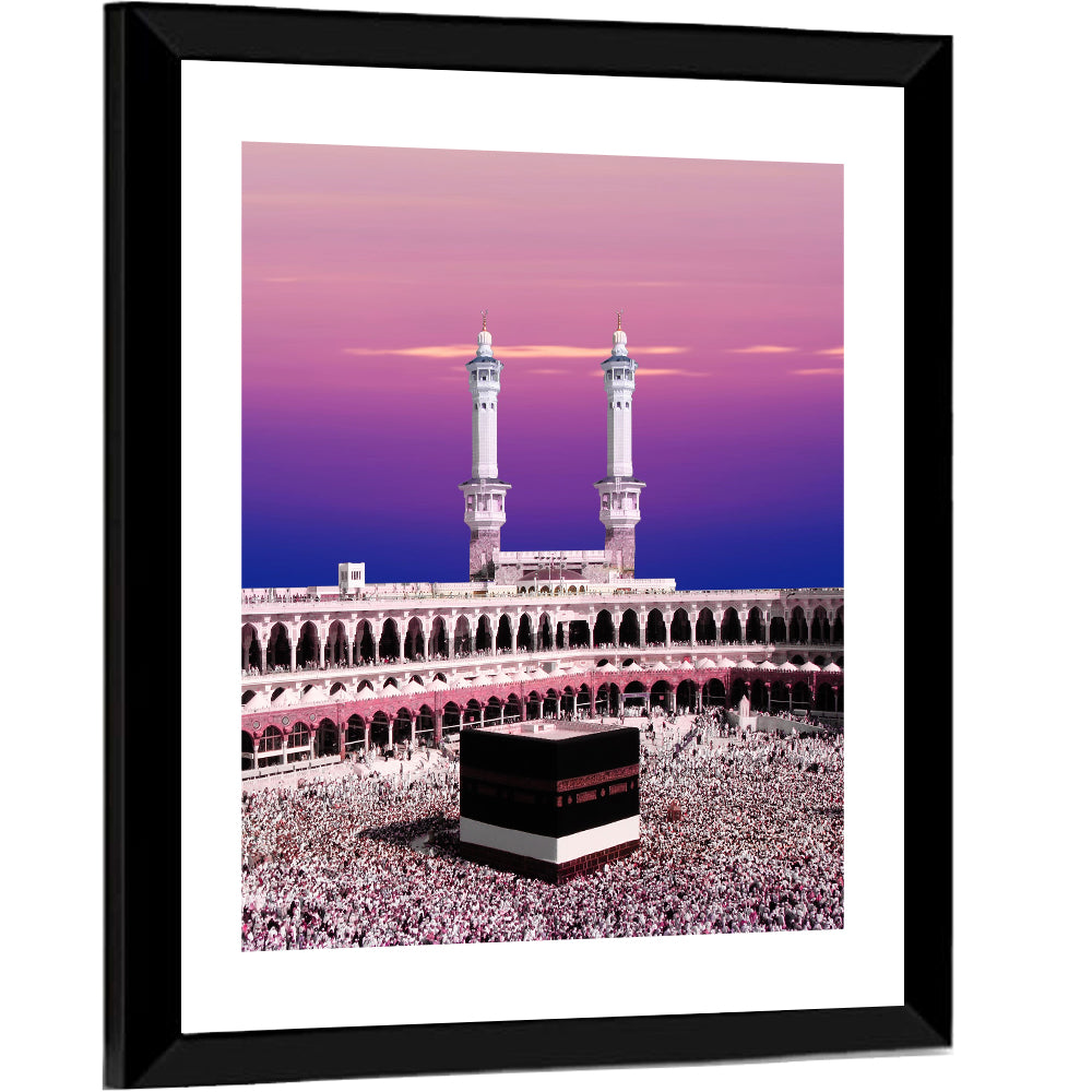 Holy Kaaba During Twilight Wall Art