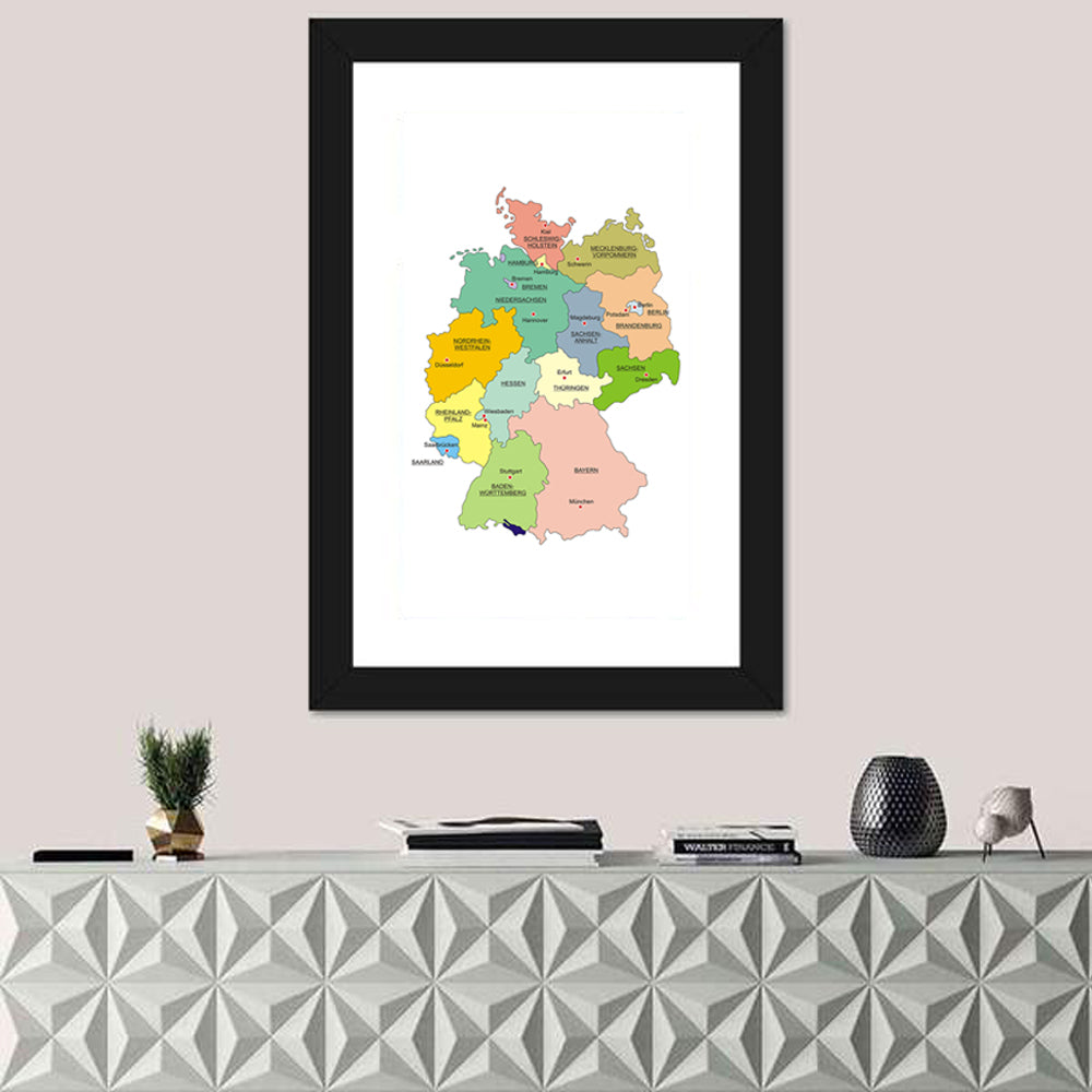 Map Of Germany Wall Art