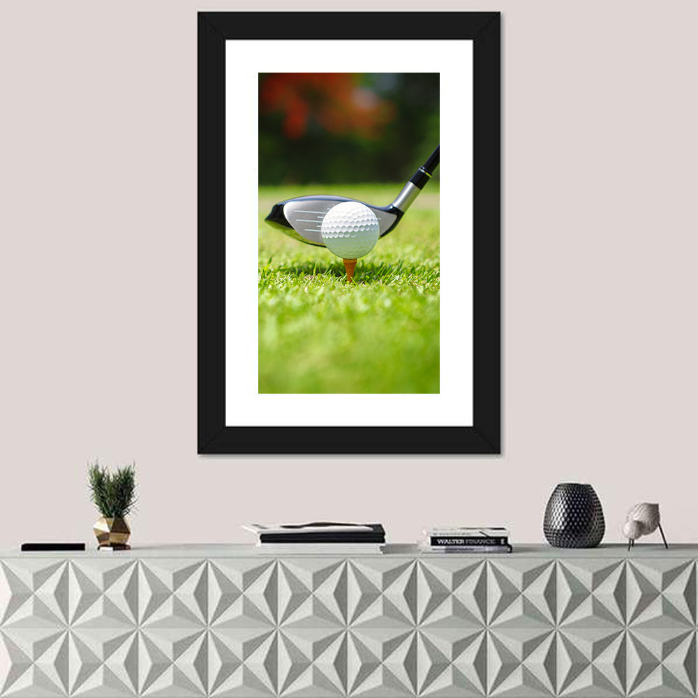 Golf Ball On Tee Wall Art