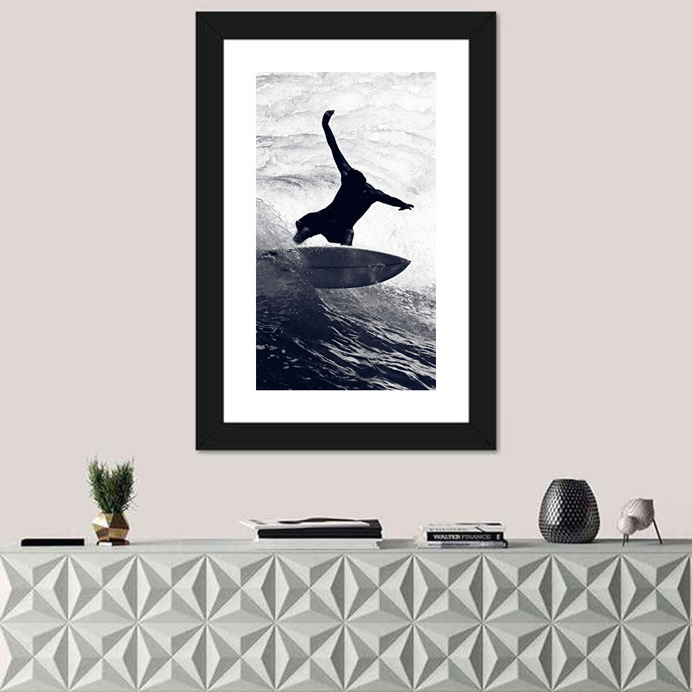 Dog Surfer Riding the Waves Wall Art