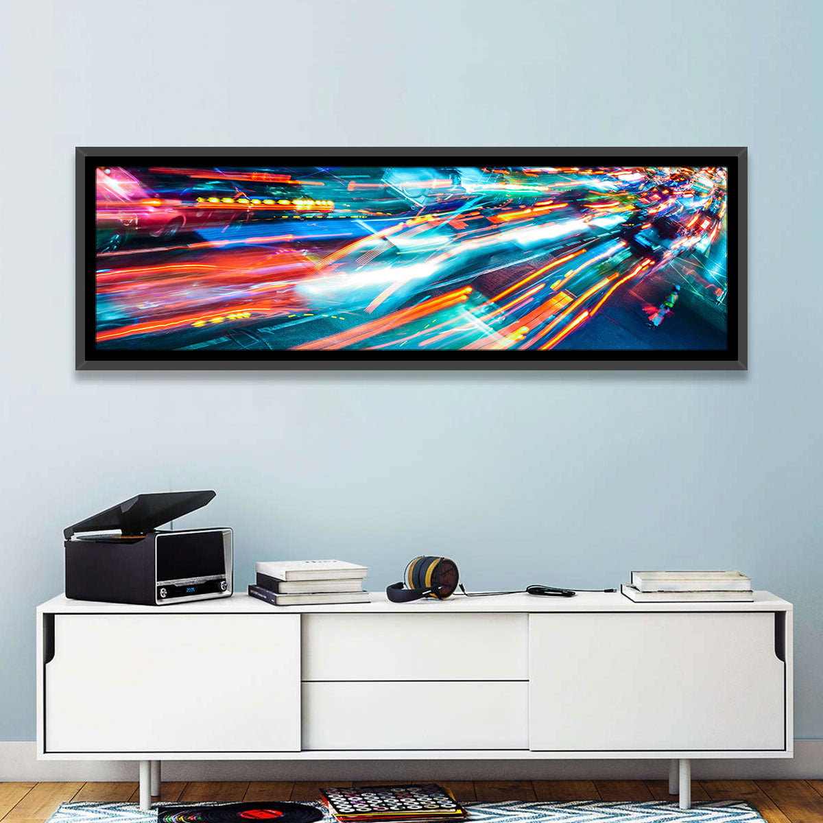 Car Lights Trails Wall Art