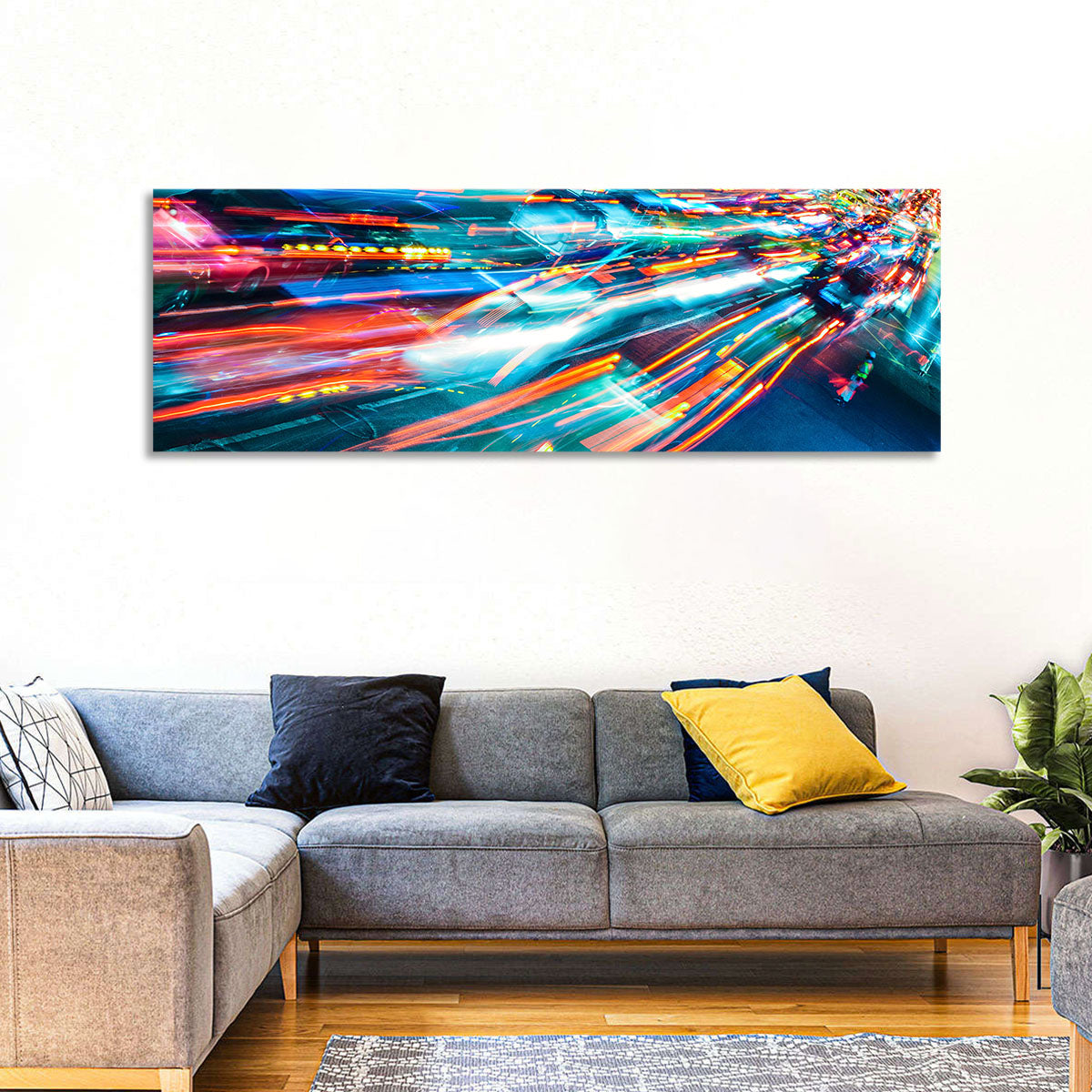 Car Lights Trails Wall Art