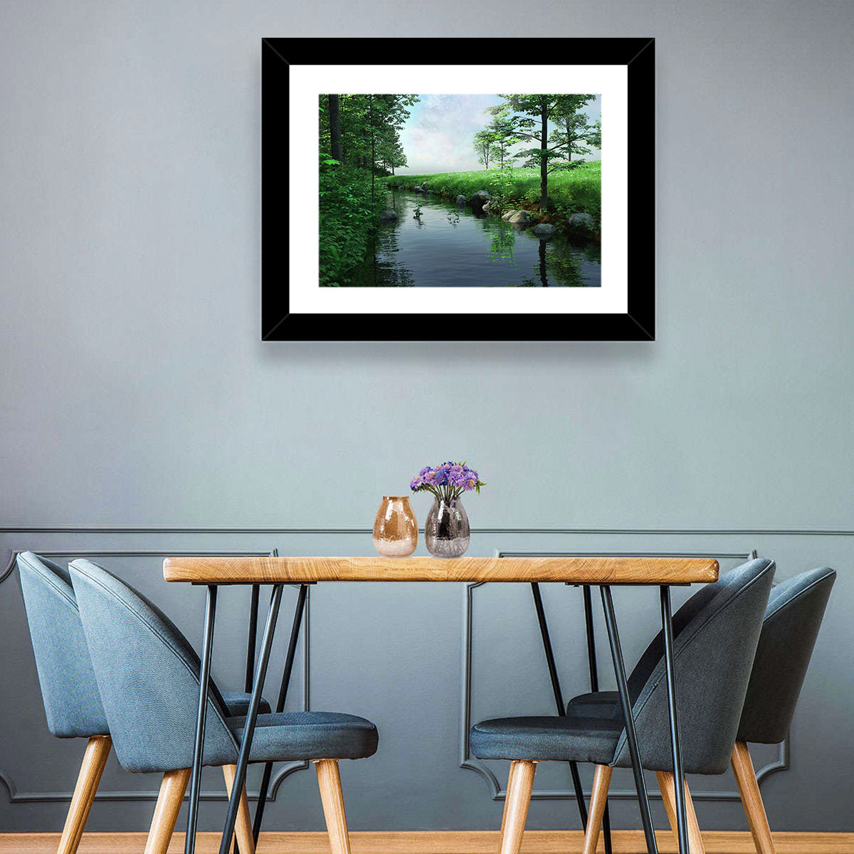 Summer Water Stream Wall Art