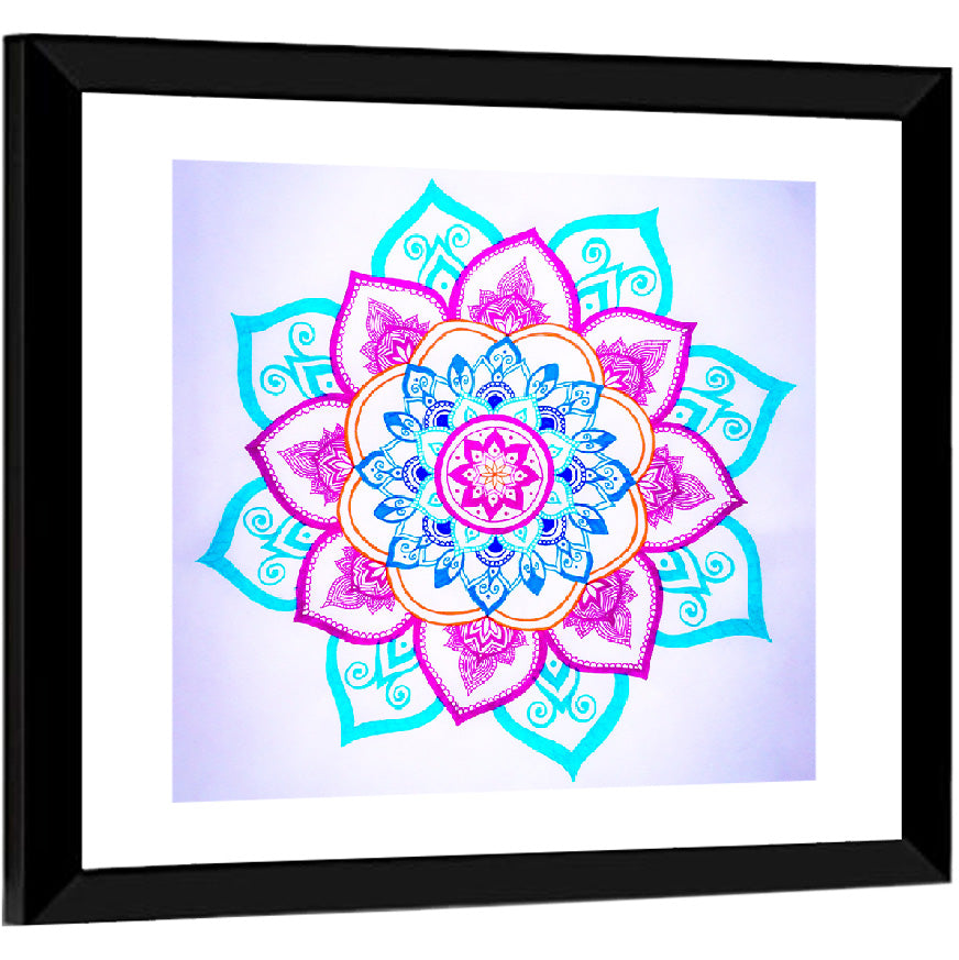 Hand Drawn Mandala Pattern Wall Art