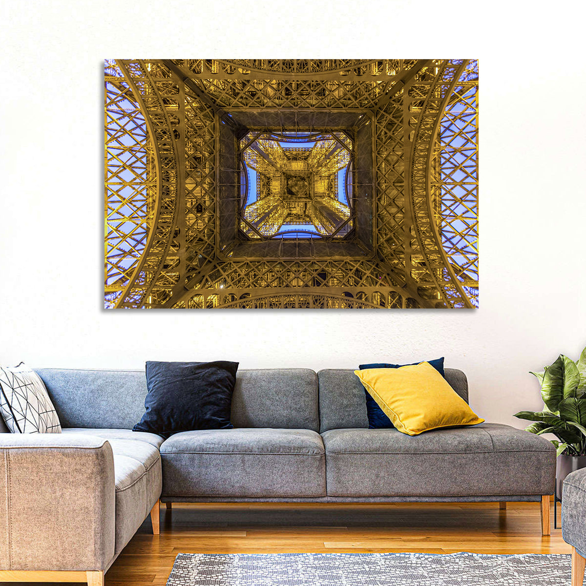 Eiffel Tower Structure Pattern Wall Art