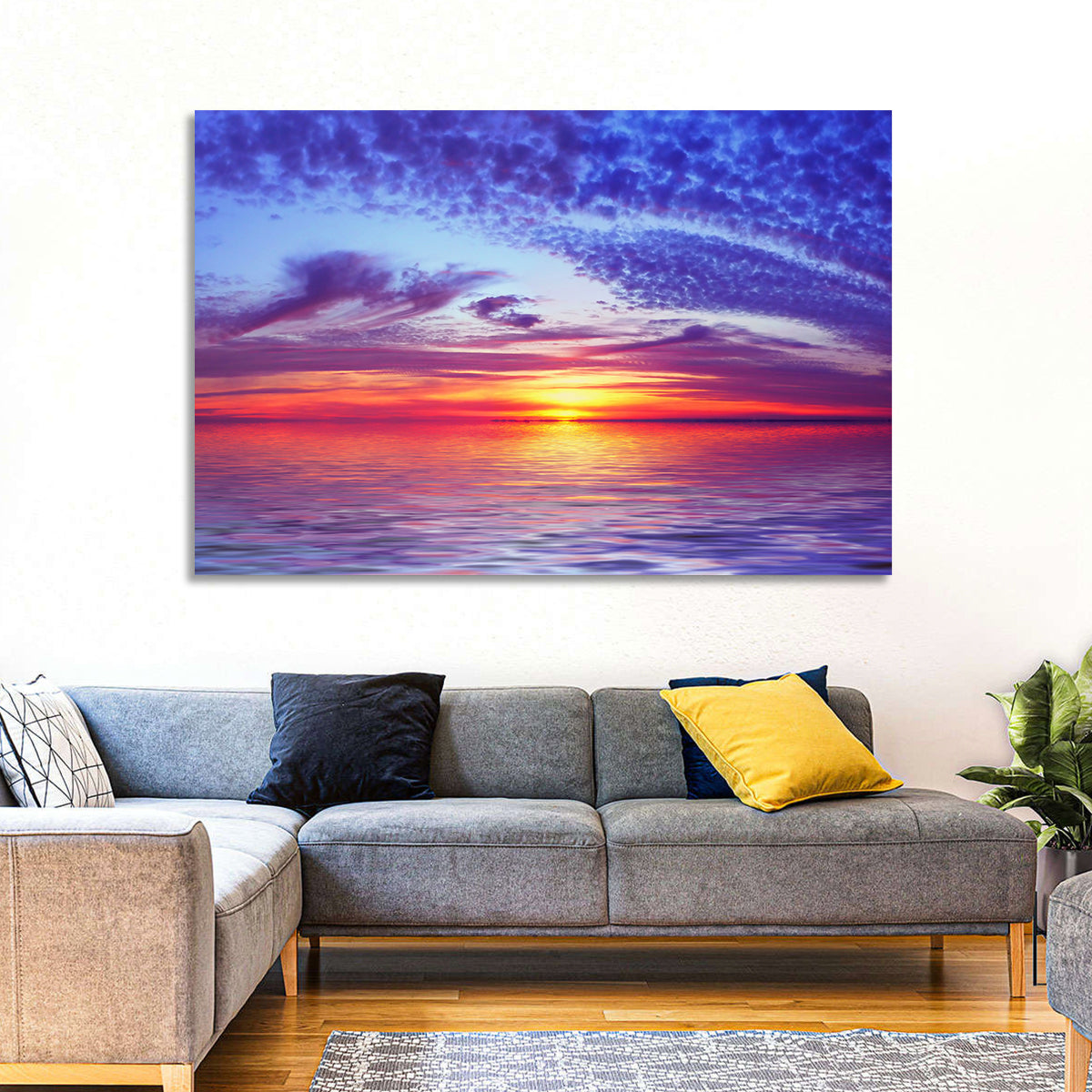 Bay Beach Sunset Wall Art
