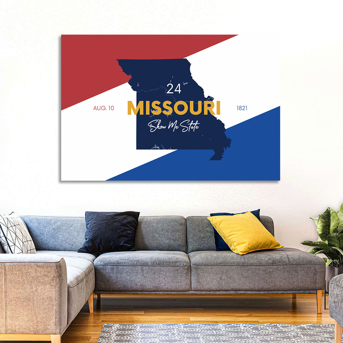 Missouri State Map Wall Art