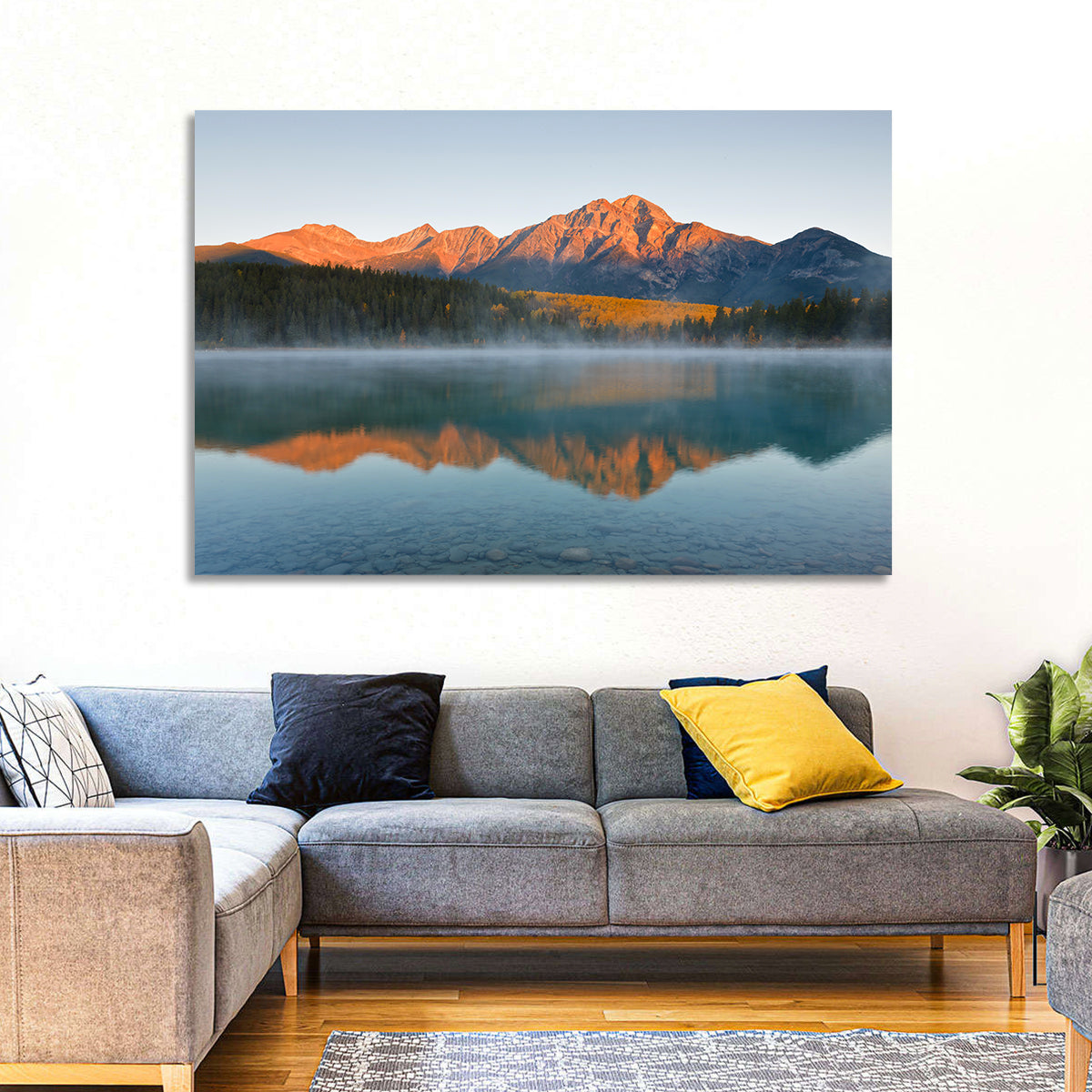 Patricia Lake and Mount Pyramid Wall Art