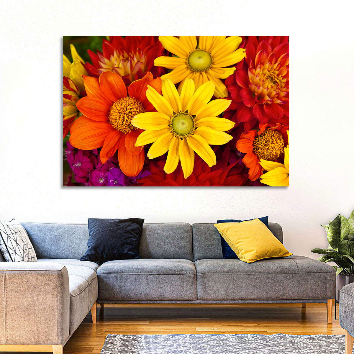 Fresh Autumn Flowers Wall Art