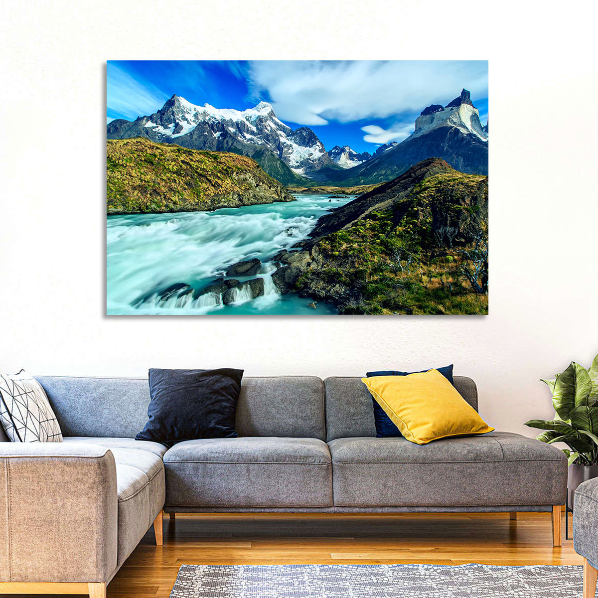 Mountains Stream Wall Art