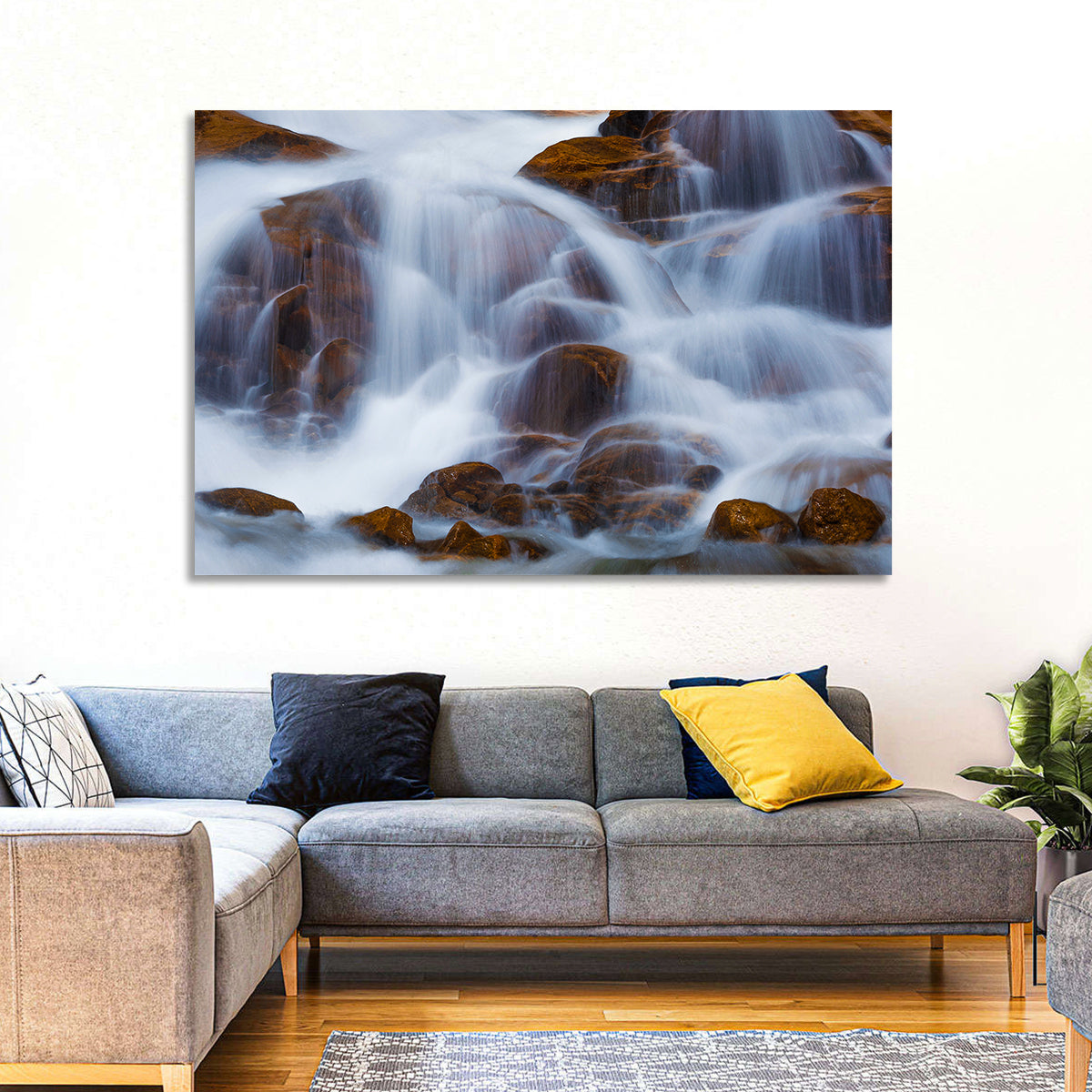 Rocky Mountain Waterfall Wall Art