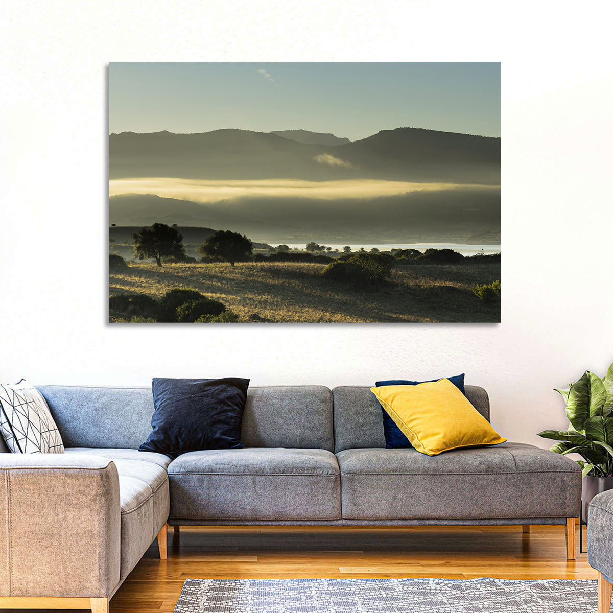 Lake Omodeo Landscape Wall Art