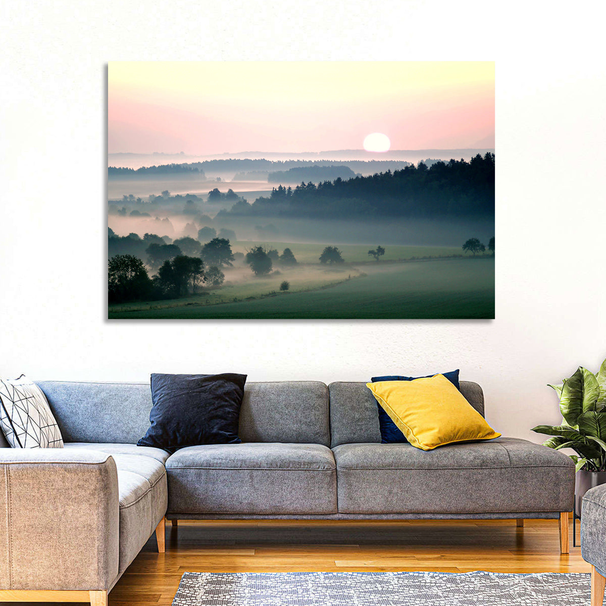 Czechia Foggy Landscape Wall Art