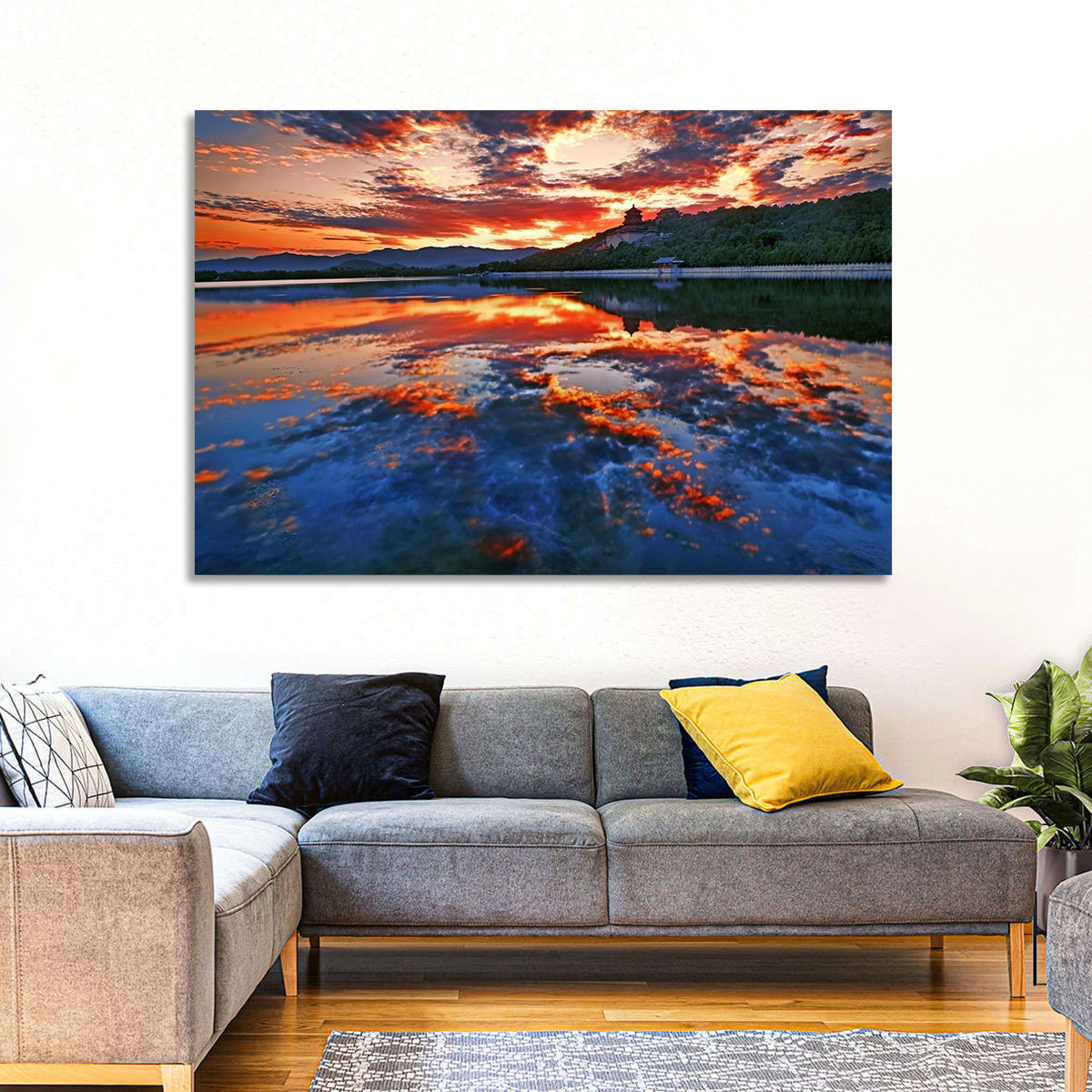 Kunming Lake Sunset Wall Art