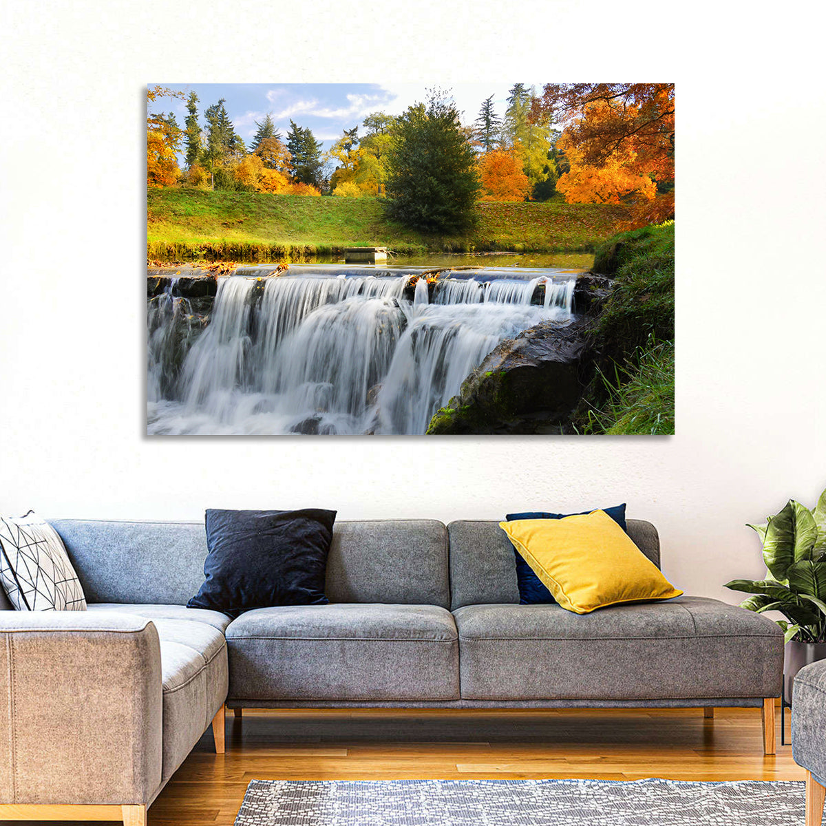 Autumn Waterfall Wall Art
