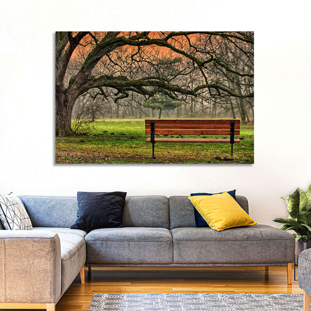 Romantic Autumn Park Wall Art