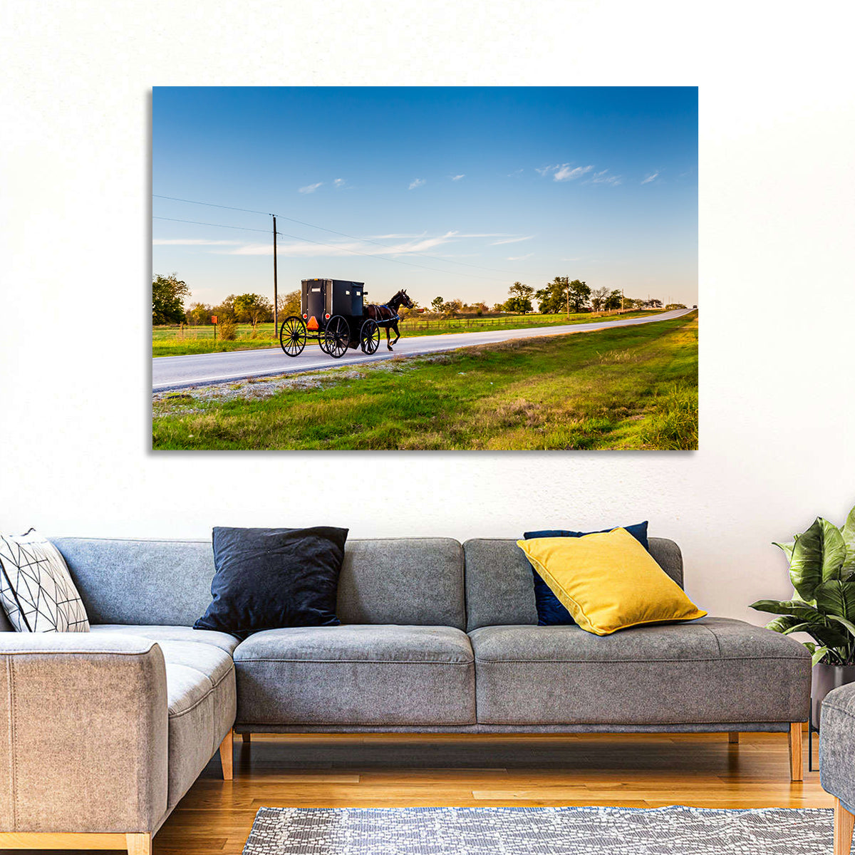 Horse and Buggy Amish Oklahoma Wall Art