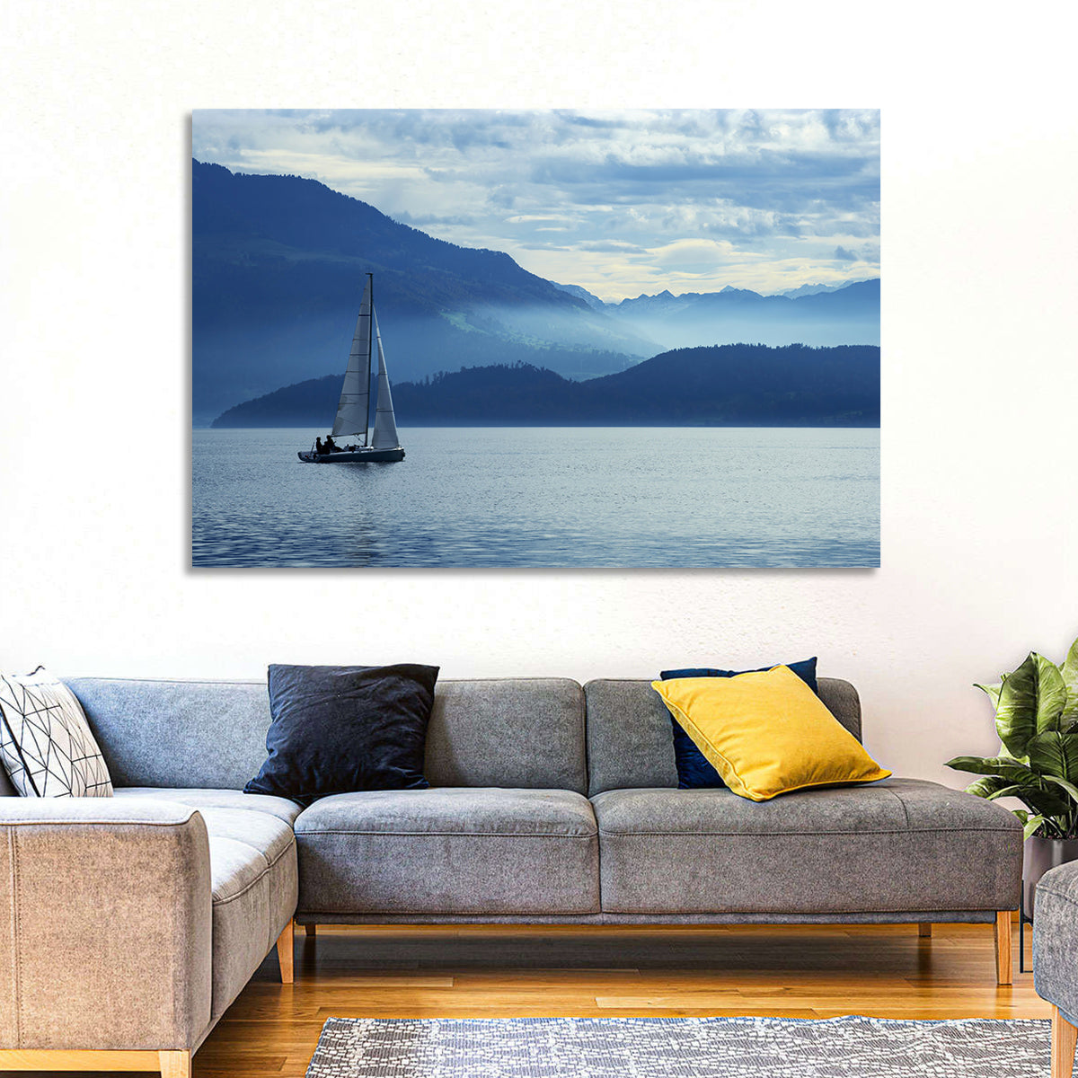 Lake Zug Sailing Wall Art