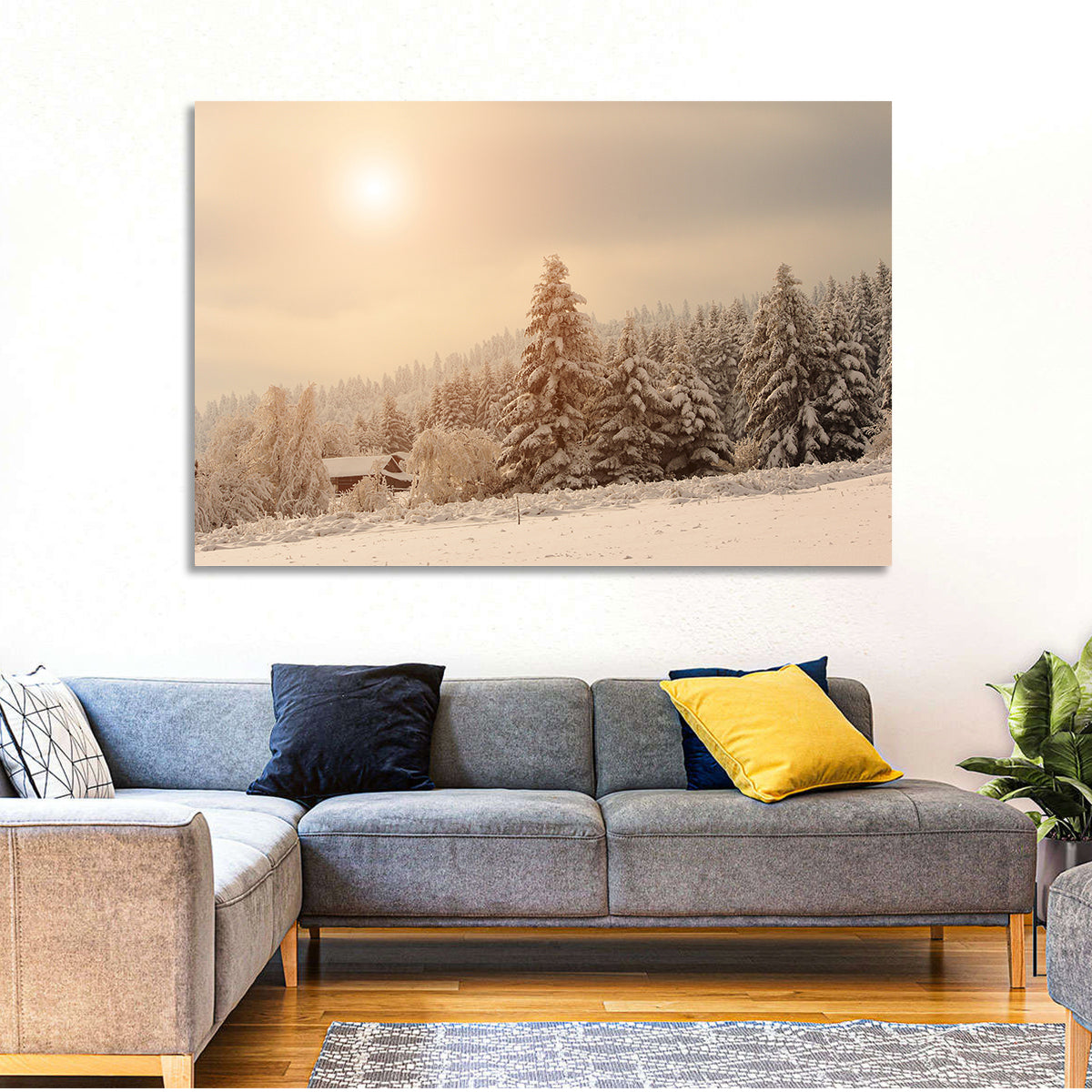 Snowy Winter Landscape Wall Art