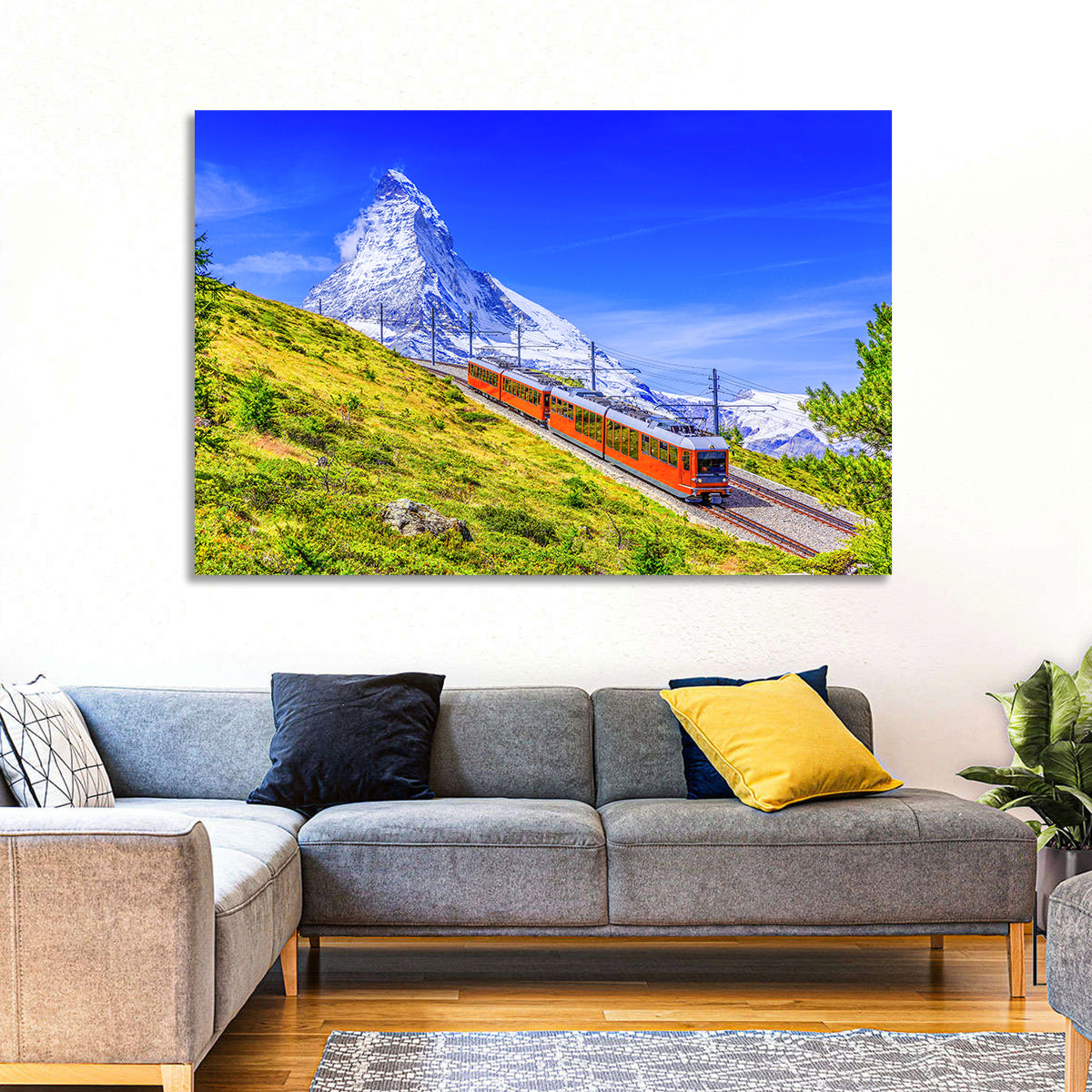 Matterhorn & Train Wall Art