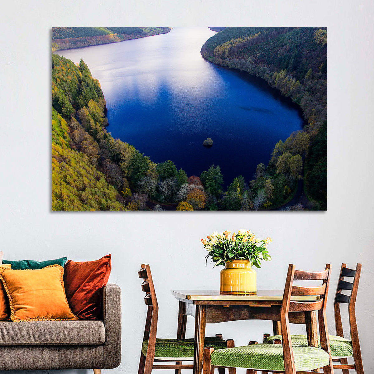 Lake Vyrnwy Aerial Wall Art