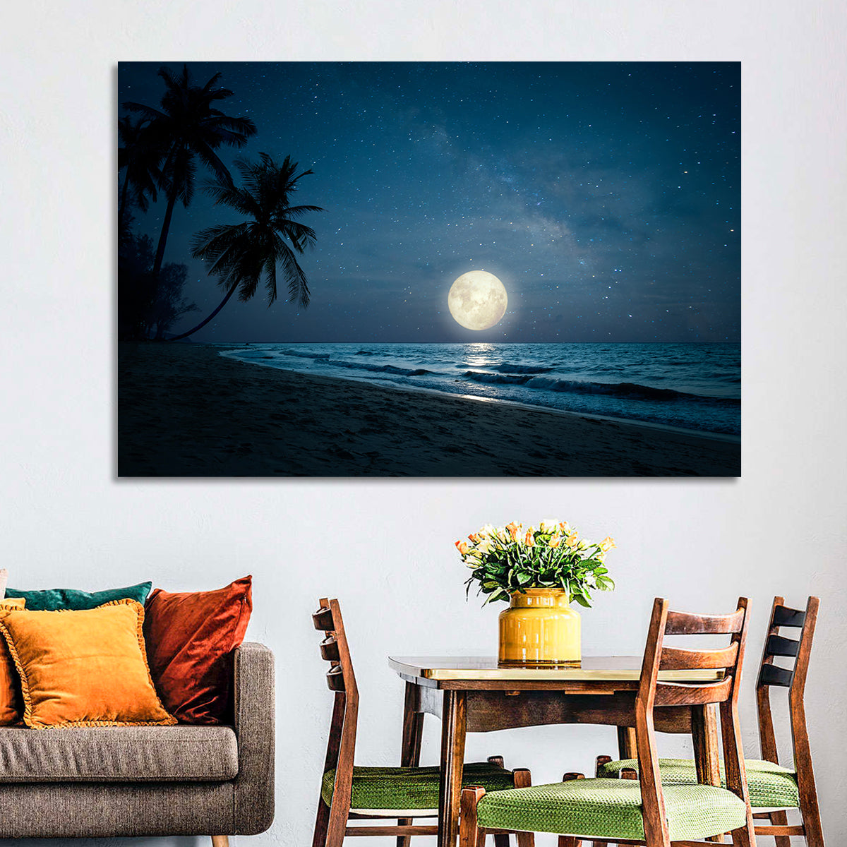 Palm Beach Moonset Wall Art