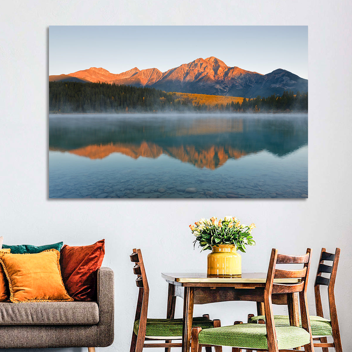 Patricia Lake and Mount Pyramid Wall Art
